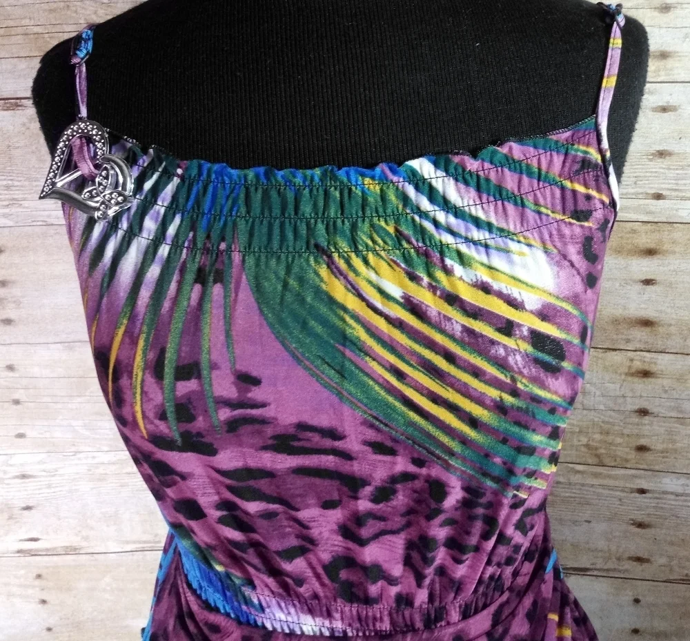 Julia multi colored dress with animal prin…